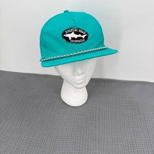 Dogfish Head Cocktails Rope Hat Teal Snapback 90s Style Brewery fishing‎ hat